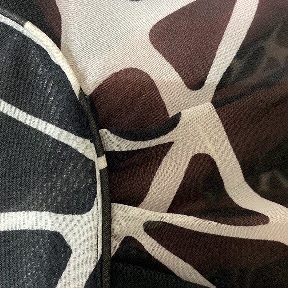Sere Nade sheer jacket giraffe pattern black & white 1  button with tank large - Picture 9 of 14